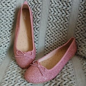 Cat & Jack Pink Sparkly Shoes Size 3 NWOT